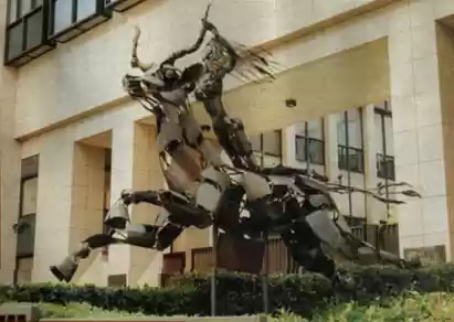 Sculpture outside the Council of Ministers Office in Brussels, Belgium